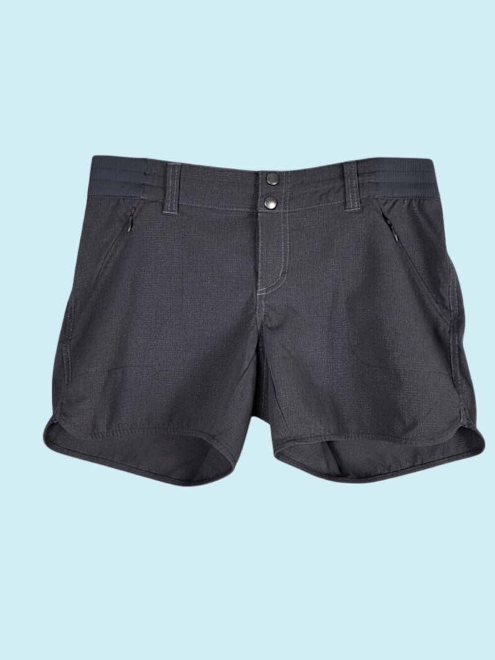 Kuhl Strattus Shorts Women Size 4 Gray Stretch Ripstock Outdoor Hiking Cabincore